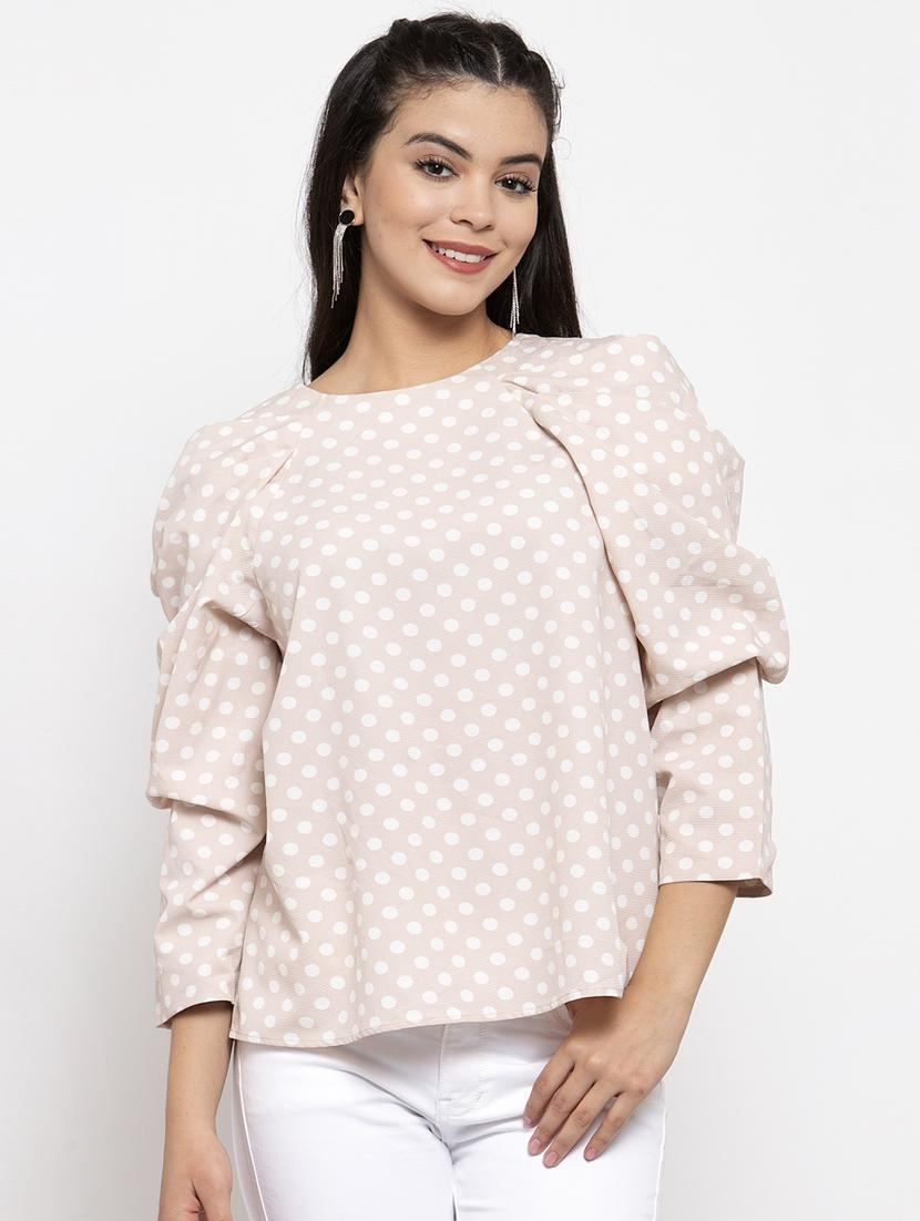 raglan sleeved polka dot top  - 17261769 -  Zoom Image - 0
