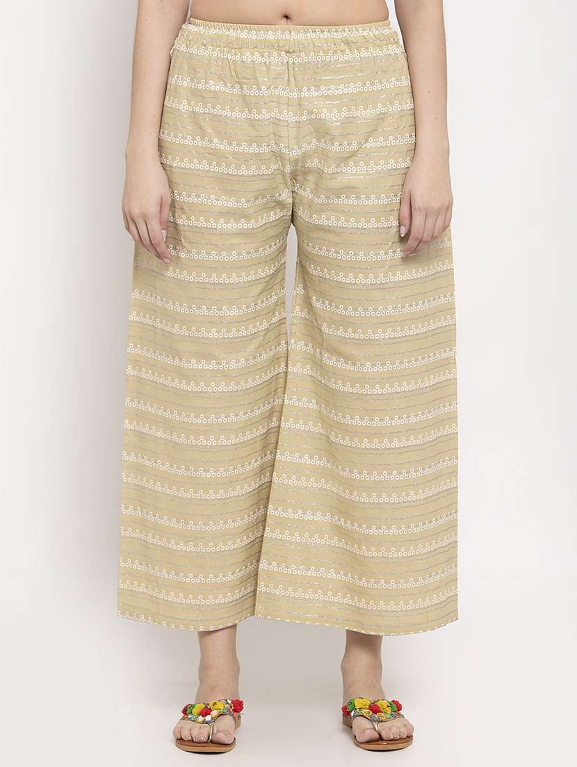 mid rise printed palazzo 