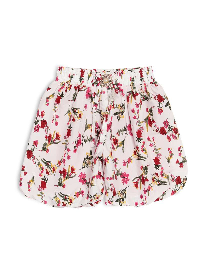 white polyester regular shorts 