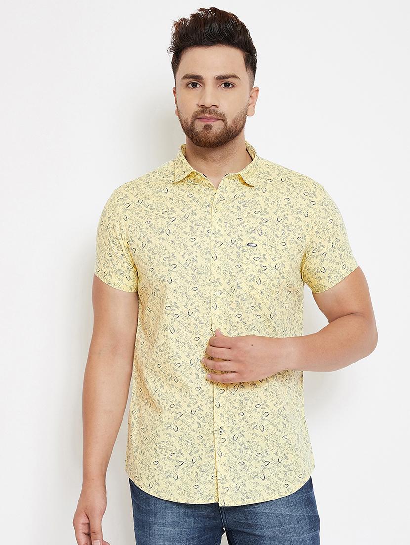 yellow printed casual shirt - 17263485 - Zoom Image - 0