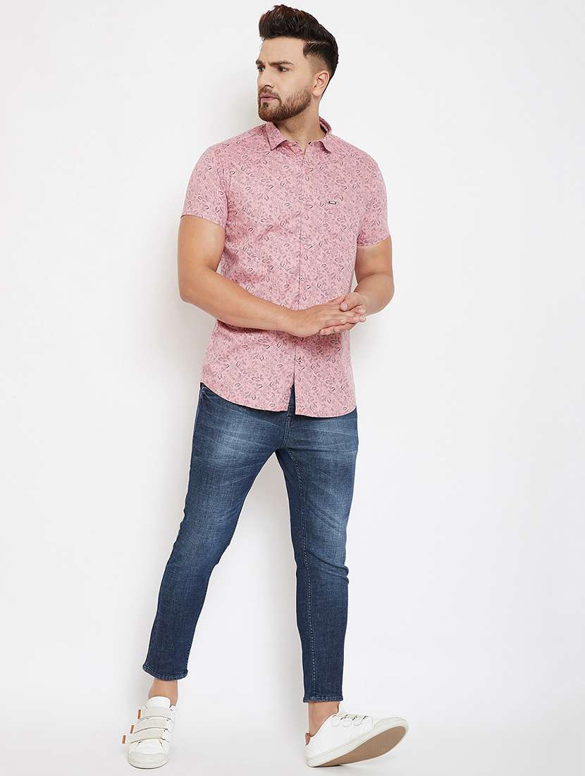 pink printed casual shirt - 17263486 - Standard Image - 3
