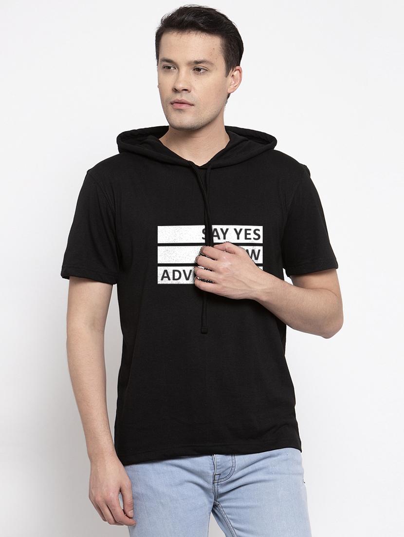 black chest print t-shirt - 17263771 - Zoom Image - 0