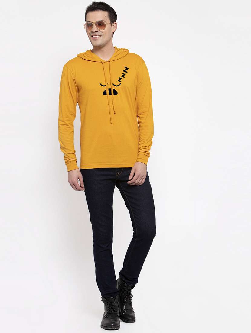 mustard chest print t-shirt - 17263788 - Standard Image - 3