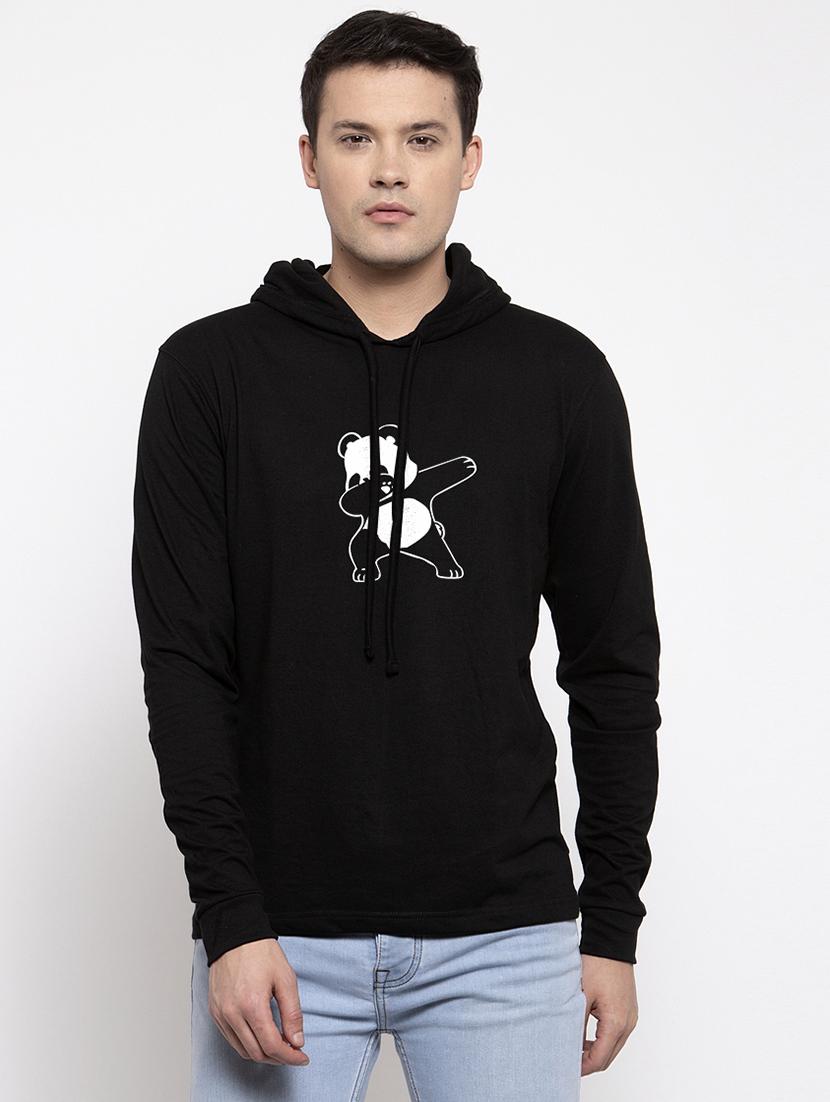 black chest print t-shirt - 17263799 - Zoom Image - 0