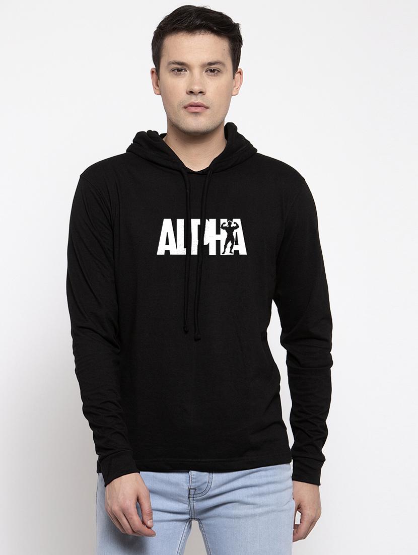 black chest print t-shirt - 17263819 - Zoom Image - 0