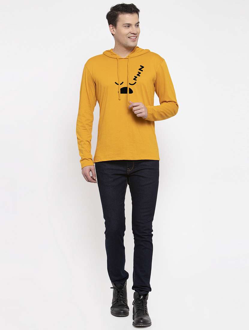 mustard chest print t-shirt - 17263827 -  Standard Image - 3