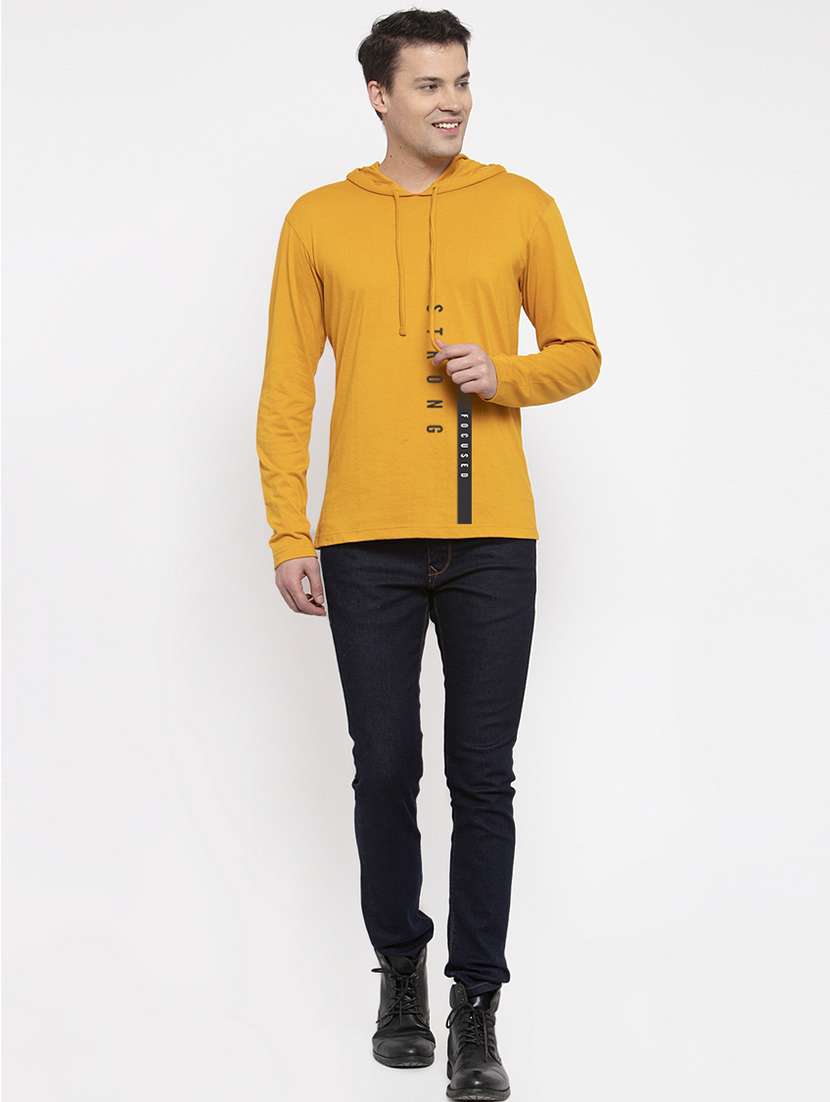 mustard front print t-shirt - 17263852 -  Standard Image - 3