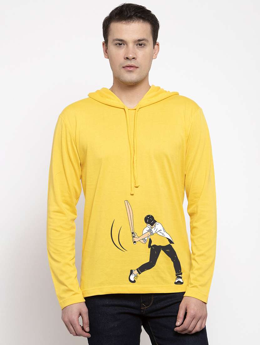 yellow front print t-shirt - 17263860 -  Zoom Image - 0