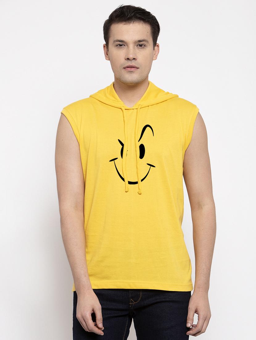 yellow chest print t-shirt - 17263873 - Zoom Image - 0