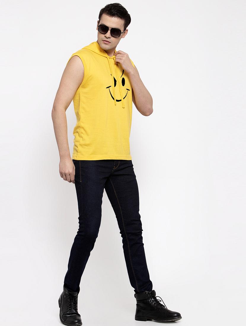 yellow chest print t-shirt - 17263873 - Standard Image - 3