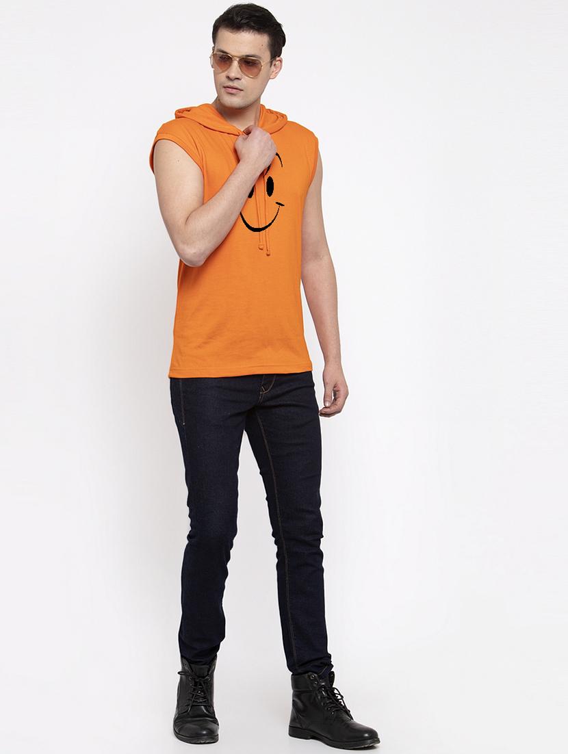 orange chest print t-shirt - 17263874 - Standard Image - 3
