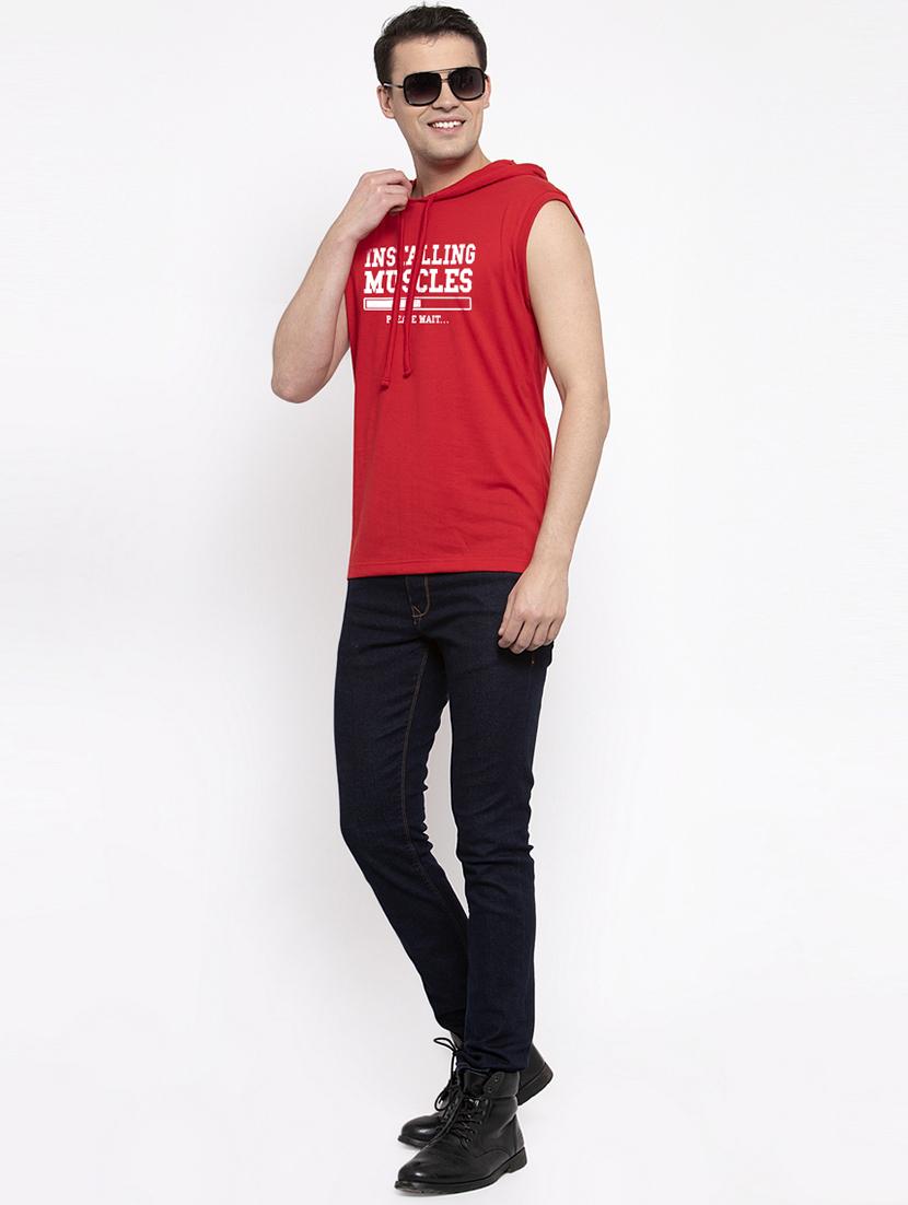red chest print t-shirt - 17263883 - Standard Image - 3