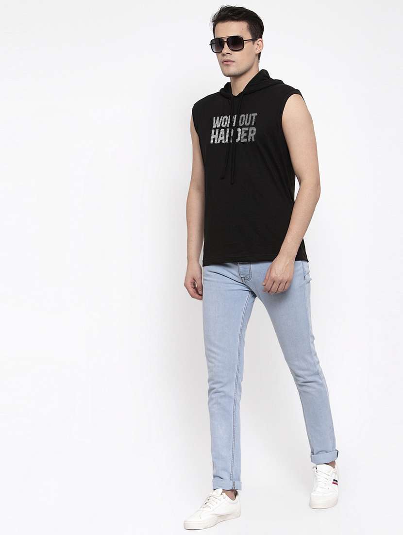 black chest print t-shirt - 17263894 - Standard Image - 3