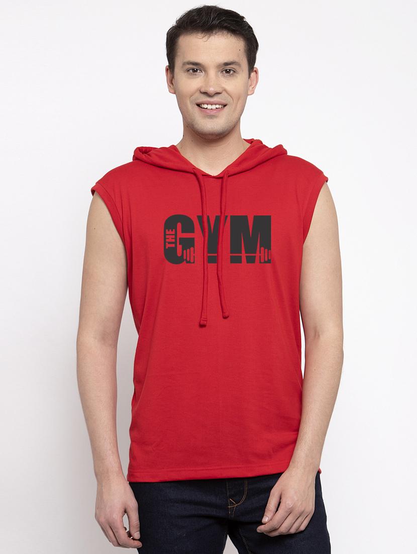 red chest print t-shirt - 17263896 - Zoom Image - 0