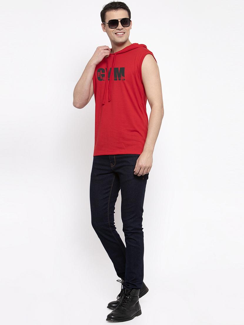 red chest print t-shirt - 17263896 - Standard Image - 3