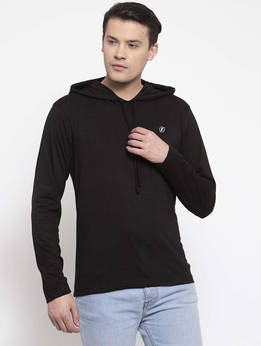 black solid t-shirt - 17263971 -  Zoom Image - 0