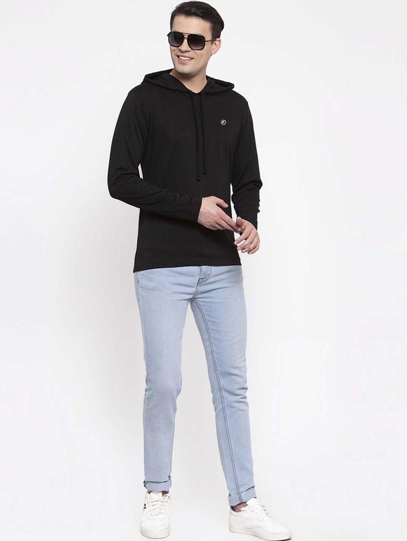 black solid t-shirt - 17263971 - Standard Image - 5