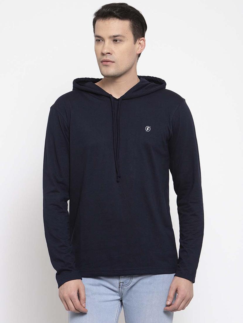 navy blue solid t-shirt - 17263978 -  Zoom Image - 0