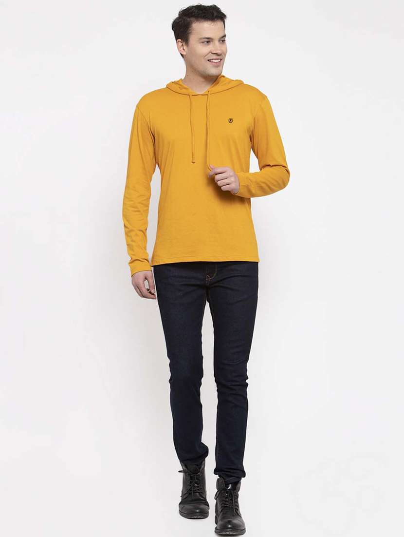 mustard solid t-shirt - 17263980 -  Standard Image - 5