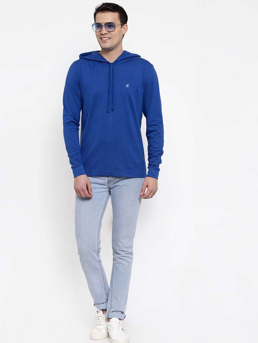 blue solid t-shirt - 17263984 -  Standard Image - 5