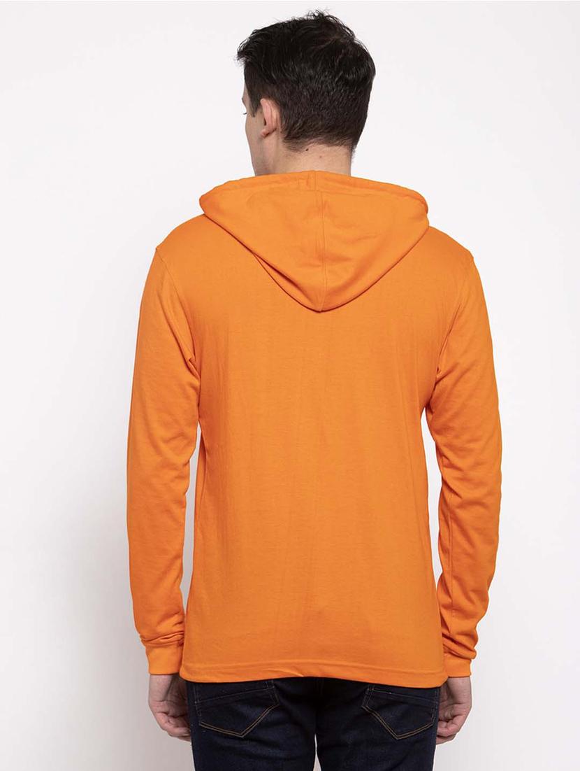 orange solid hooded t-shirt - 17263986 - Standard Image - 3