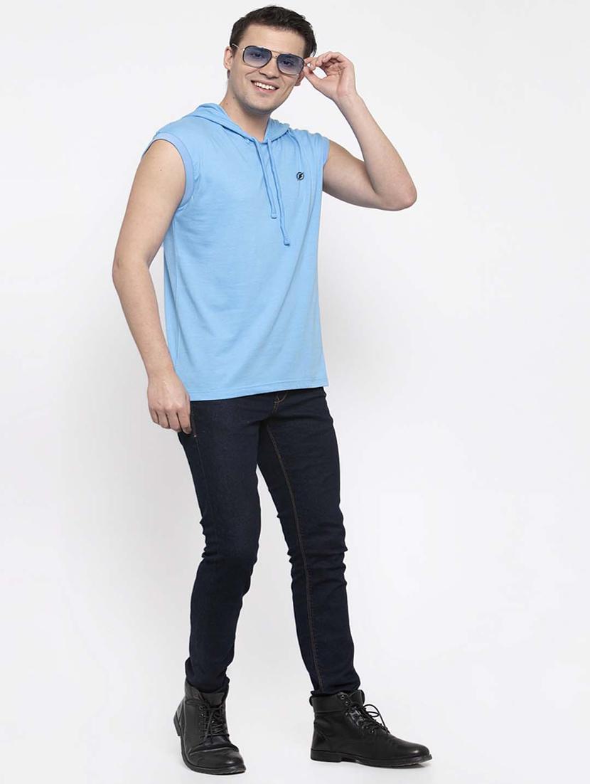 light blue solid t-shirt - 17263999 - Standard Image - 5