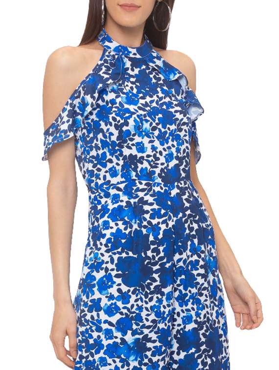 cold shoulder floral jumpsuit - 17264106 - Standard Image - 3