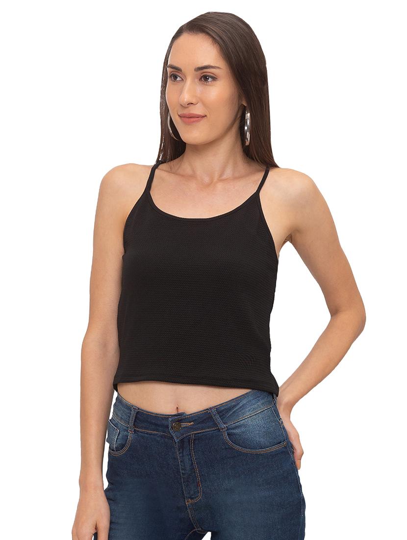 women's crop shoulder strap top - 17264262 -  Zoom Image - 0