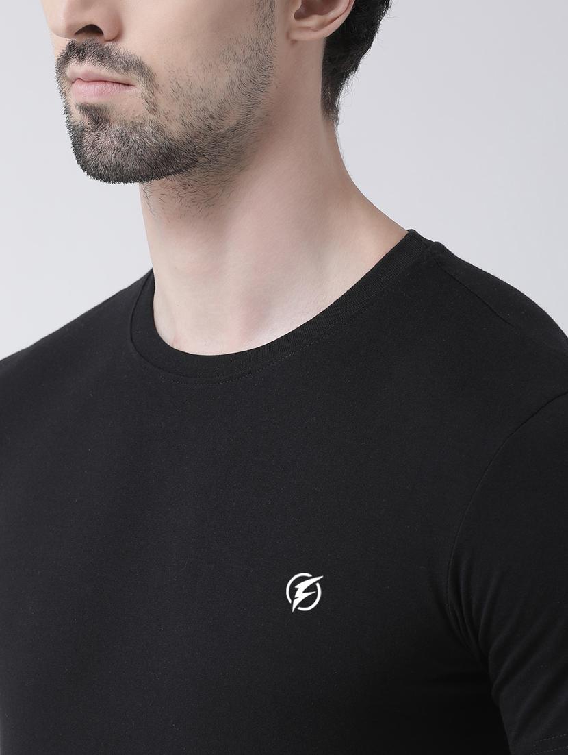 black solid t-shirt - 17264515 - Standard Image - 5