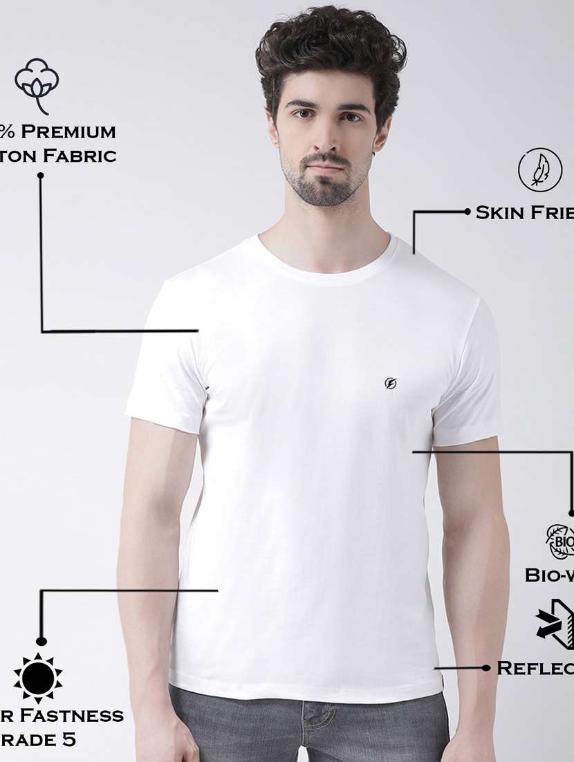 men round neck solid t-shirt - 17264516 -  Standard Image - 3