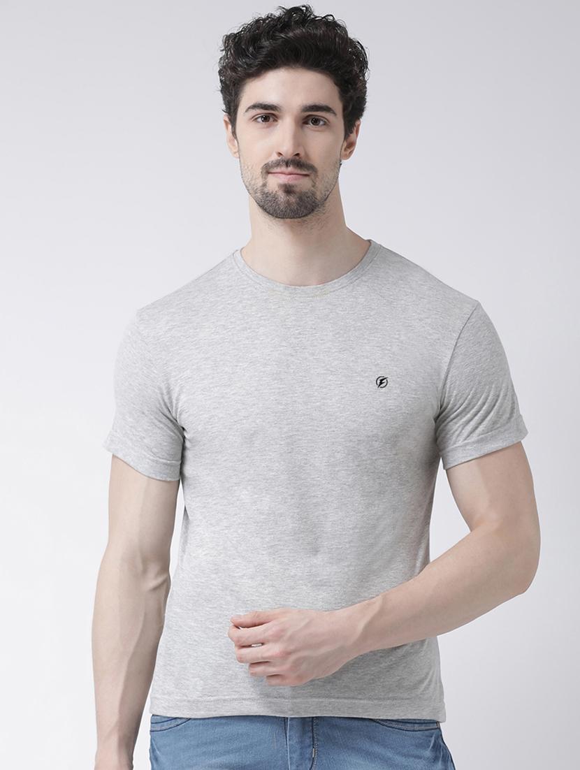 grey solid t-shirt - 17264518 -  Zoom Image - 0