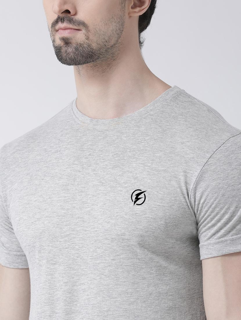 grey solid t-shirt - 17264518 - Standard Image - 5