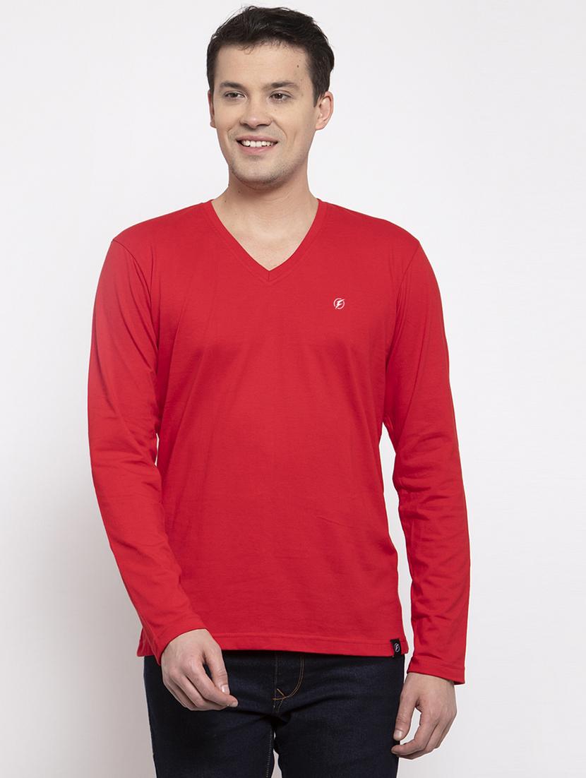 red solid t-shirt