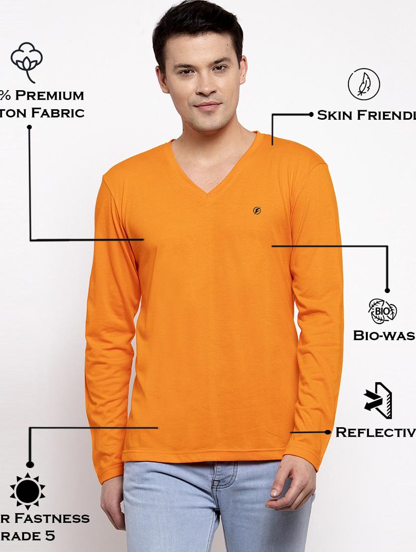 orange solid t-shirt - 17264534 - Standard Image - 3