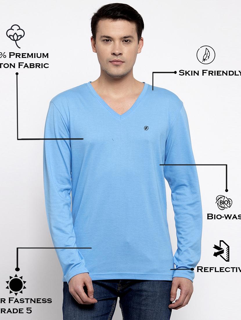light blue solid t-shirt - 17264537 - Standard Image - 3
