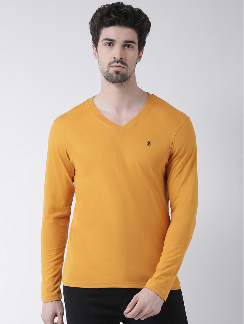 mustard solid t-shirt - 17264538 -  Zoom Image - 0