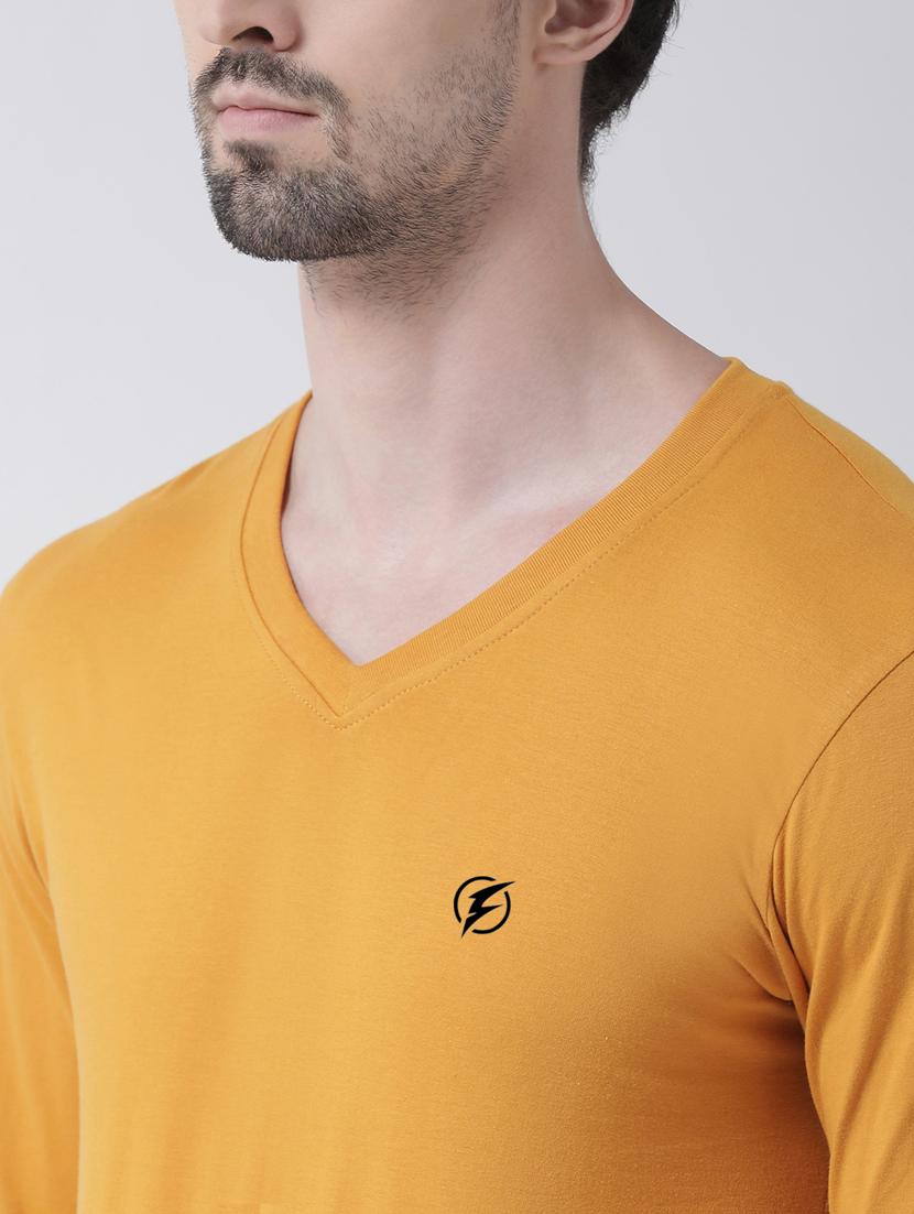 mustard solid t-shirt - 17264538 - Standard Image - 5