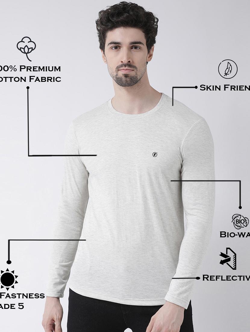 grey solid t-shirt - 17264554 - Standard Image - 3