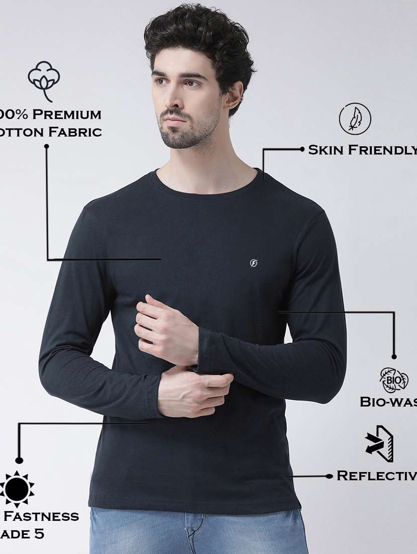 men solid long sleeves t-shirt - 17264560 -  Standard Image - 3