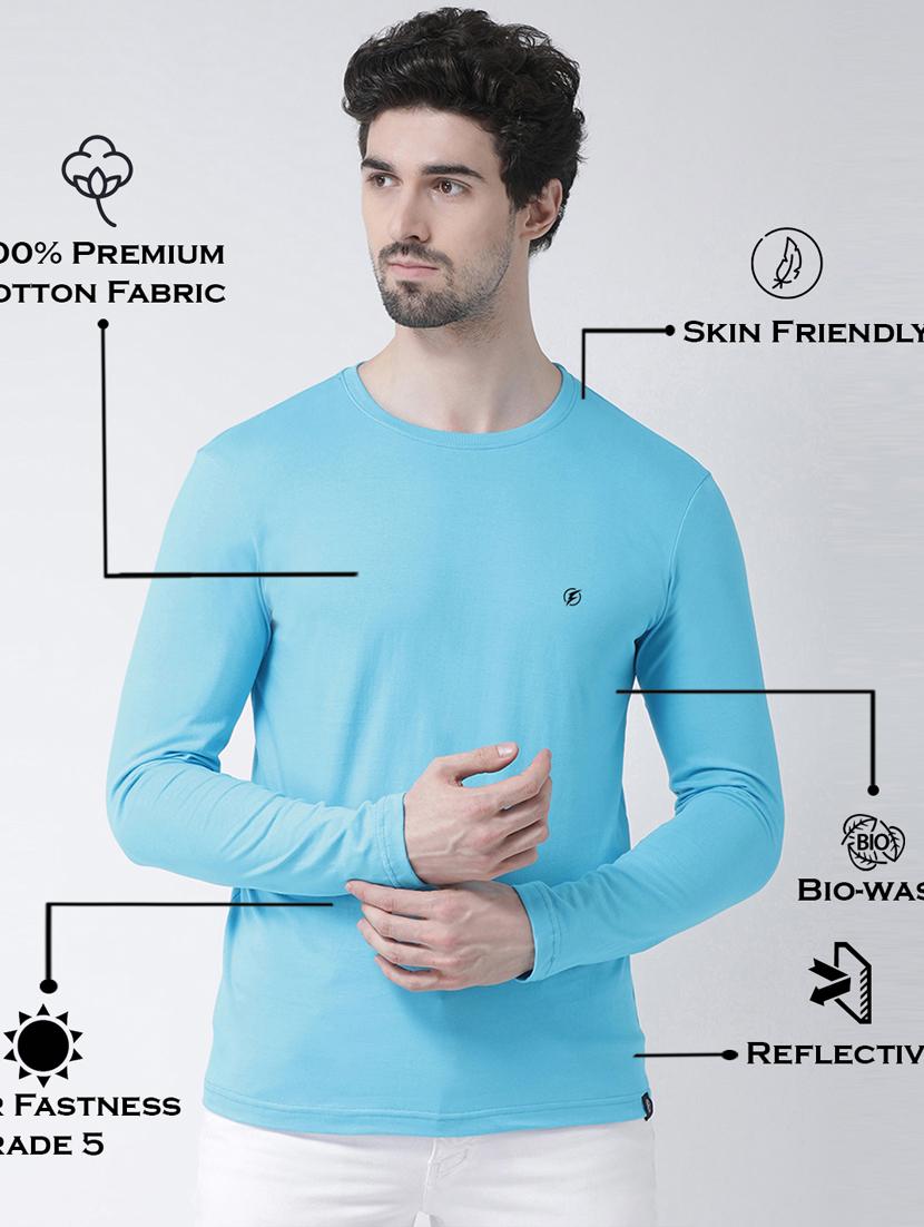 light blue solid t-shirt - 17264561 - Standard Image - 3