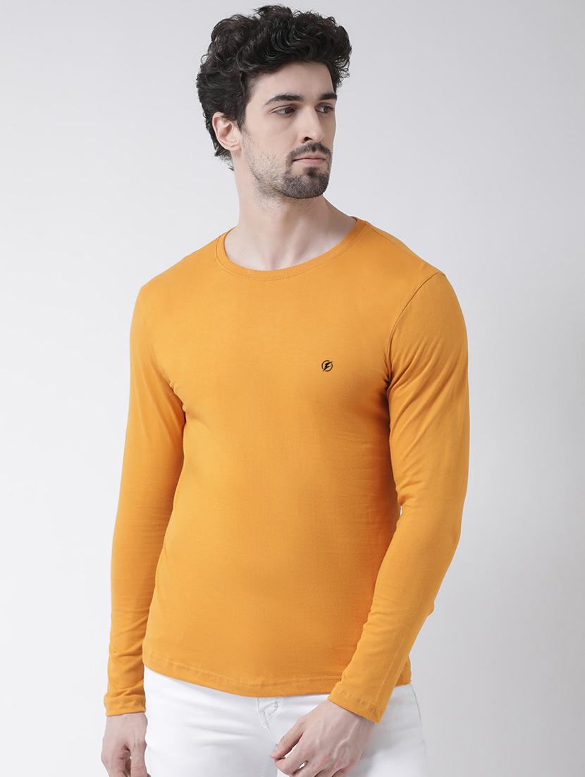 mustard solid t-shirt
