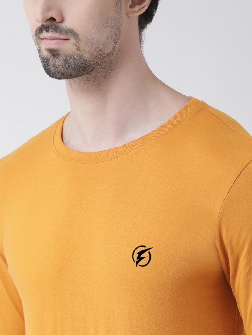 mustard solid t-shirt - 17264562 - Standard Image - 5