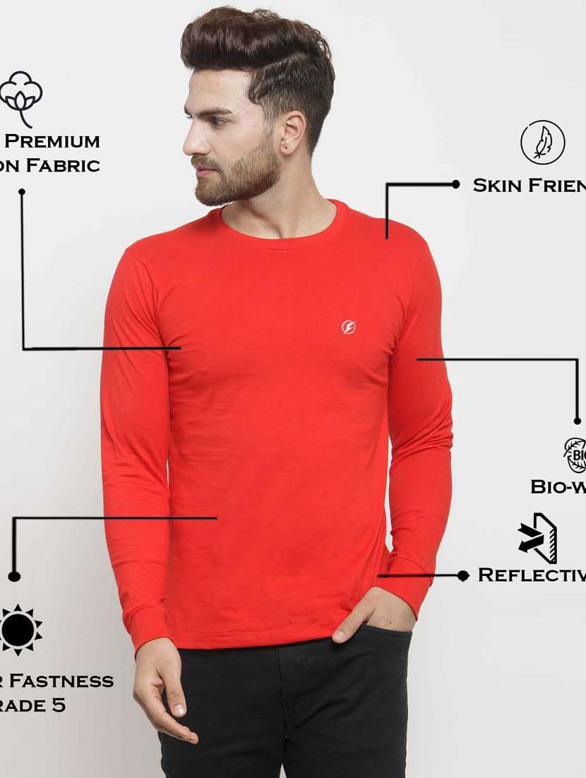 red solid t-shirt - 17264577 - Standard Image - 3