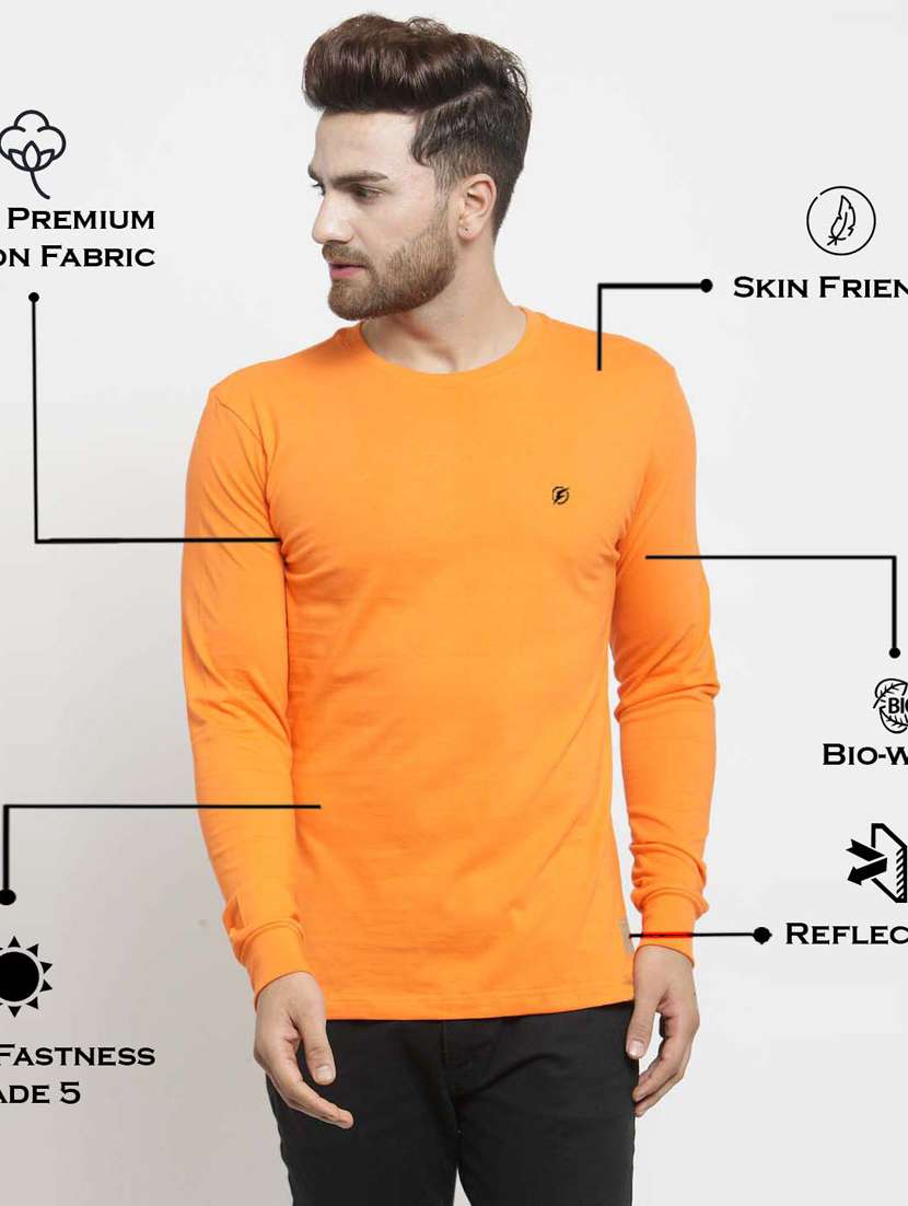 men solids long sleeves t-shirts - 17264580 - Standard Image - 3