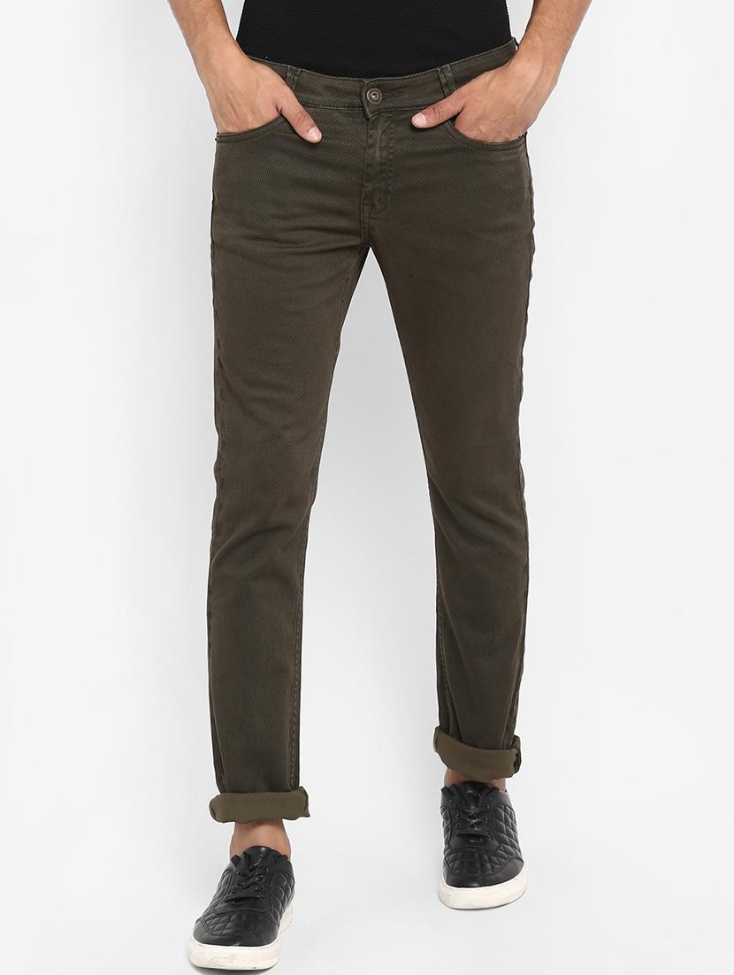 olive green printed jeans - 17264664 - Zoom Image - 0