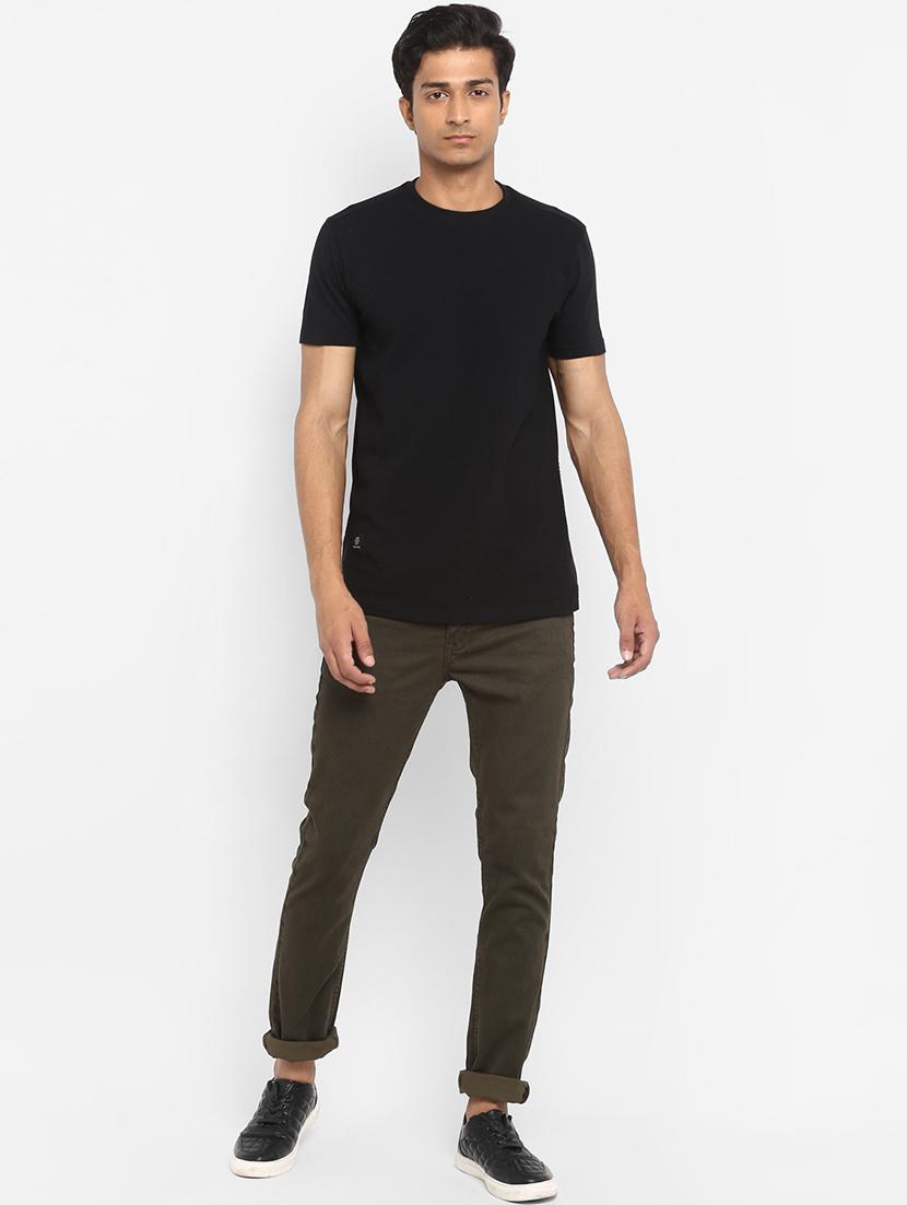 olive green printed jeans - 17264664 - Standard Image - 3