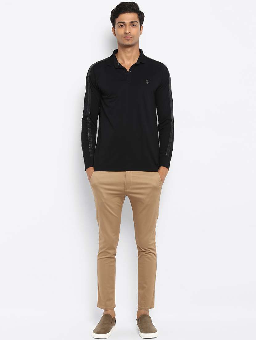 beige solid chinos  - 17264666 -  Standard Image - 3