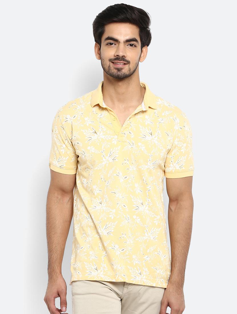 yellow printed polo t-shirt - 17264685 - Zoom Image - 0