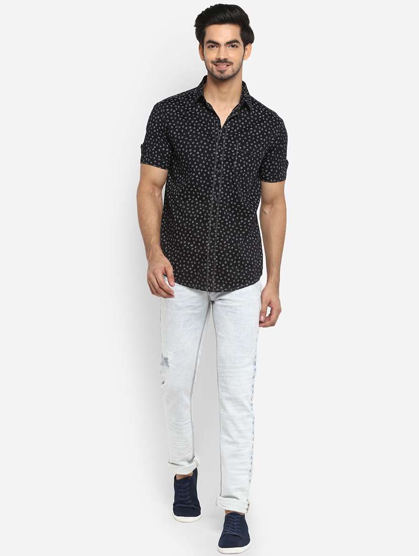 black printed  casual shirt - 17264705 -  Standard Image - 3