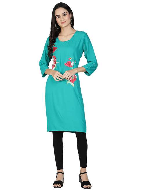 women's straight kurta - 17265291 - Standard Image - 0